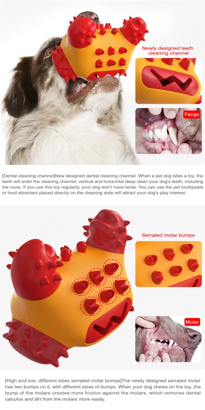 Do molar protetor multifuncional de Tpr do animal de estimação som de limpeza da mordida do molar da escova de dentes que mastiga o brinquedo do cão do divertimento