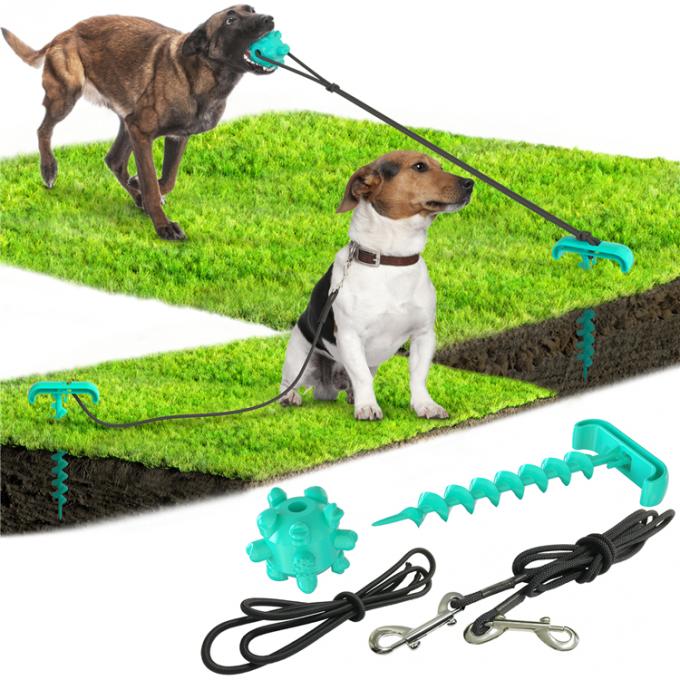 Do animal de estimação de três peças durável extra do grupo dos dentes cão cortante de mastigação interativo de limpeza Toy With Rope