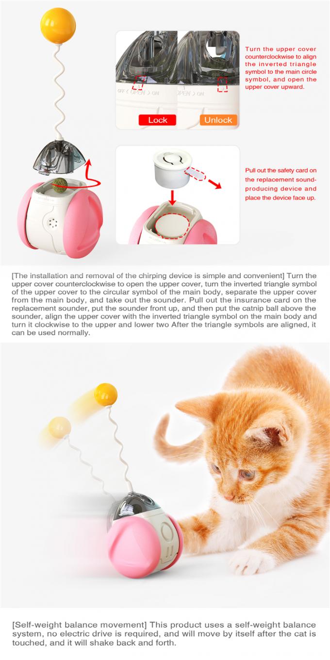Brinquedos de gerencio automáticos elétricos novos de Cat Toy Interactive Catnip Cat Training da secadora de roupa